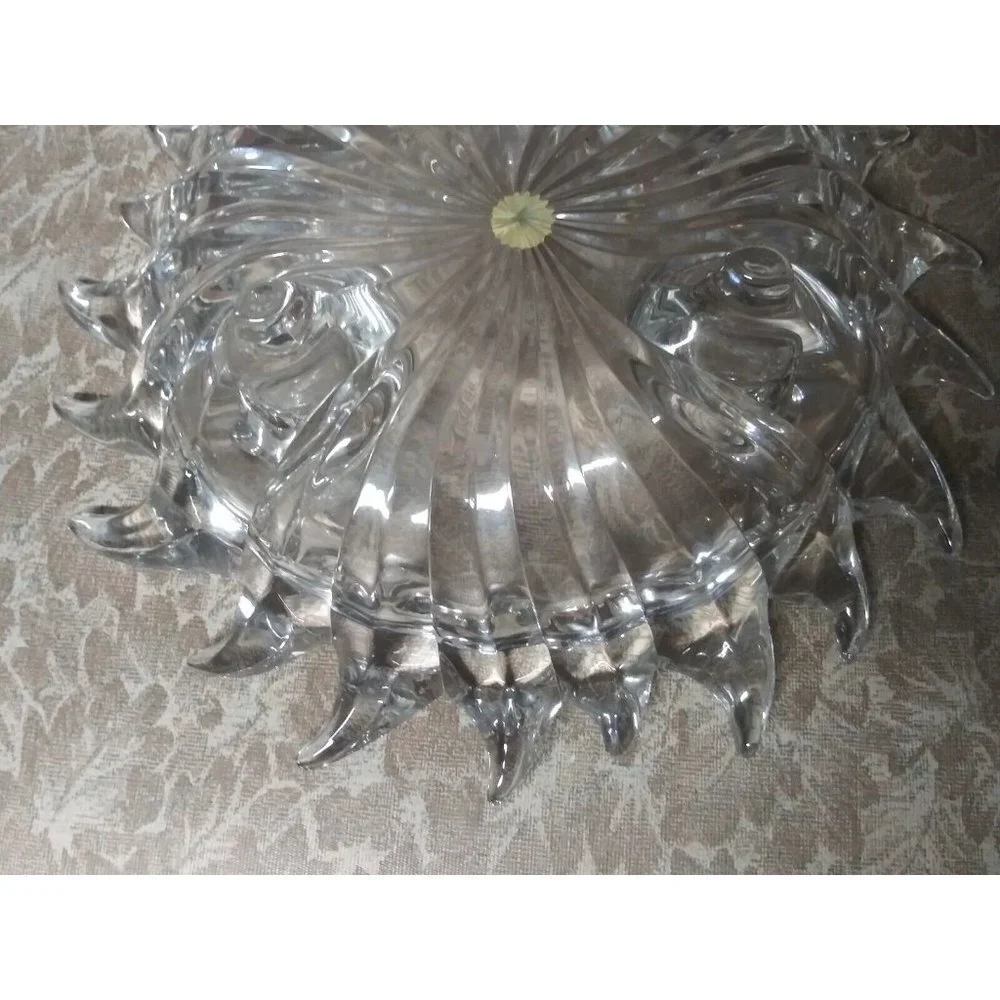 Partylite Candle holder Sun-burst Lead Crystal Made in Germany clear glass 9.5" - Picture 6 of 7